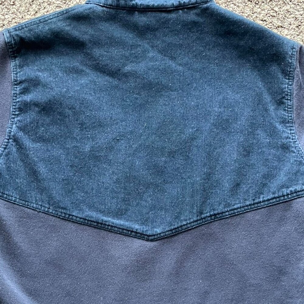 Topo Ranch Navy Blue Zip up Corduroy Jacket Mens L Retro Hiking Barn Jacket - Picture 6 of 8